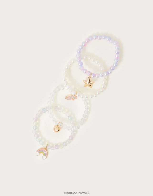 أساور يونيكورن سويتي، 4 قطع ملحق رشيقة Monsoon بنت N4BV8X2457 - Monsoon kuwait online shopping