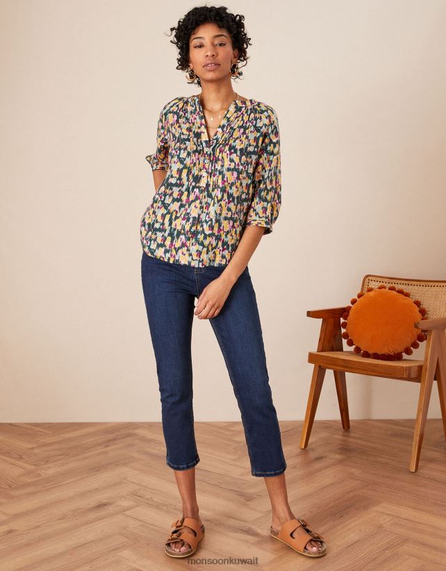 صفايا جينز 7/8 ملابس الأزرق (نيلي) Monsoon نحيف N4BV8X1141 - Monsoon children