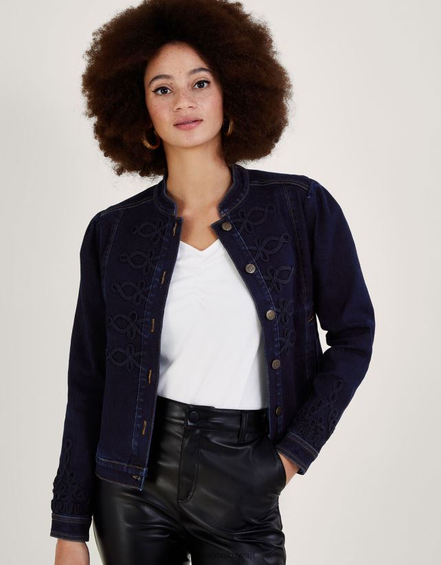 Monsoon accessorize - سترة لوريا من الدنيم البحري من القطن المستدام ملابس الأزرق (نيلي) Monsoon نحيف N4BV8X1038