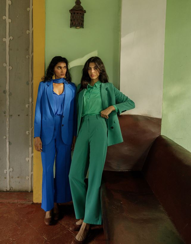 Monsoon UAE - بنطلون مادلين ملابس أخضر Monsoon نحيف N4BV8X1051