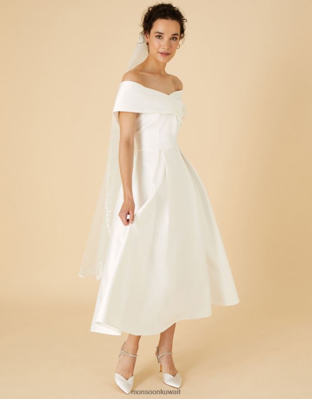 ميراندا باردو فستان الزفاف ميدي ملابس عاج Monsoon نحيف N4BV8X1126 - Monsoon children