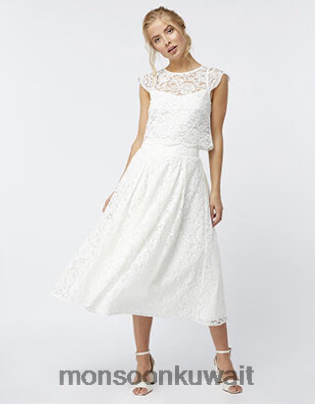 Monsoon معنى - دليلة تنورة الدانتيل ملابس عاج Monsoon نحيف N4BV8X1174