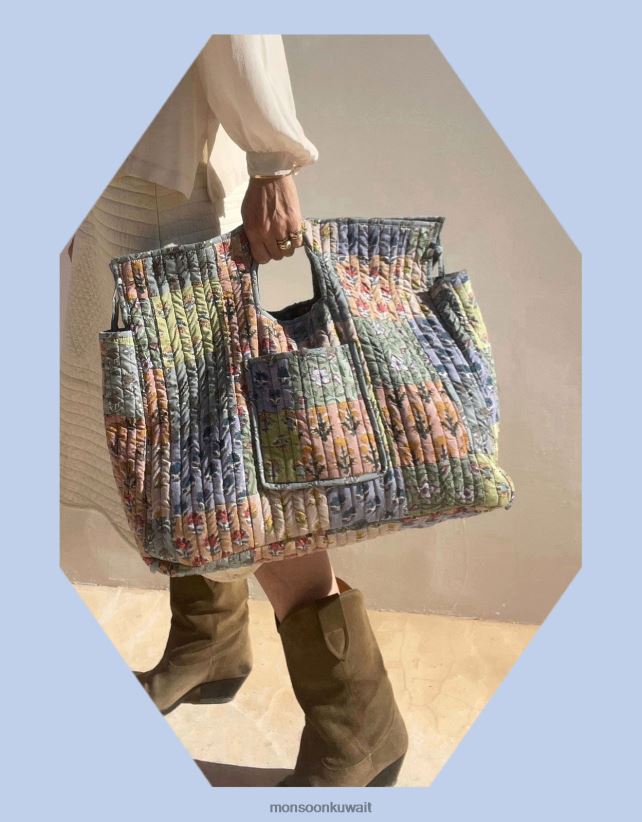 حقيبة ميزون إم المرقعة ملحق أزرق Monsoon نحيف N4BV8X1211 - Monsoon kuwait avenues