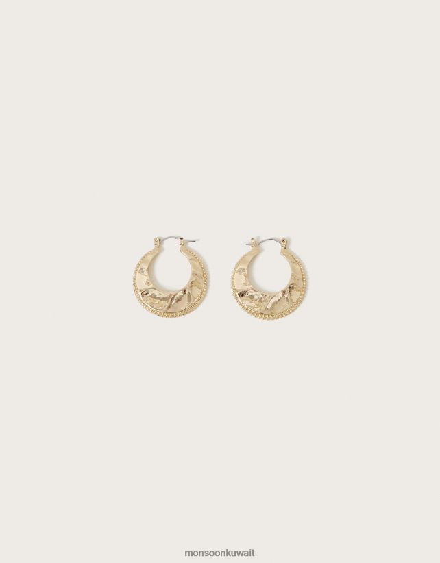 Monsoon معنى - أقراط دائرية مسطحة الملمس ملحق رشيقة Monsoon نحيف N4BV8X1232