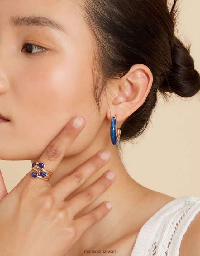 Monsoon UAE - أقراط دائرية من الراتنج ملحق رشيقة Monsoon نحيف N4BV8X1238