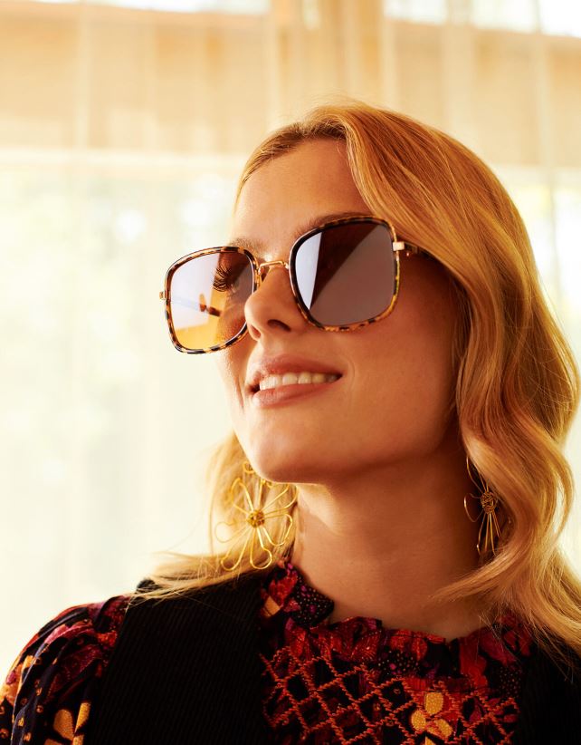 Monsoon accessorize - النظارات الشمسية مربعة السلحفاة ملحق أنيق Monsoon نحيف N4BV8X1275