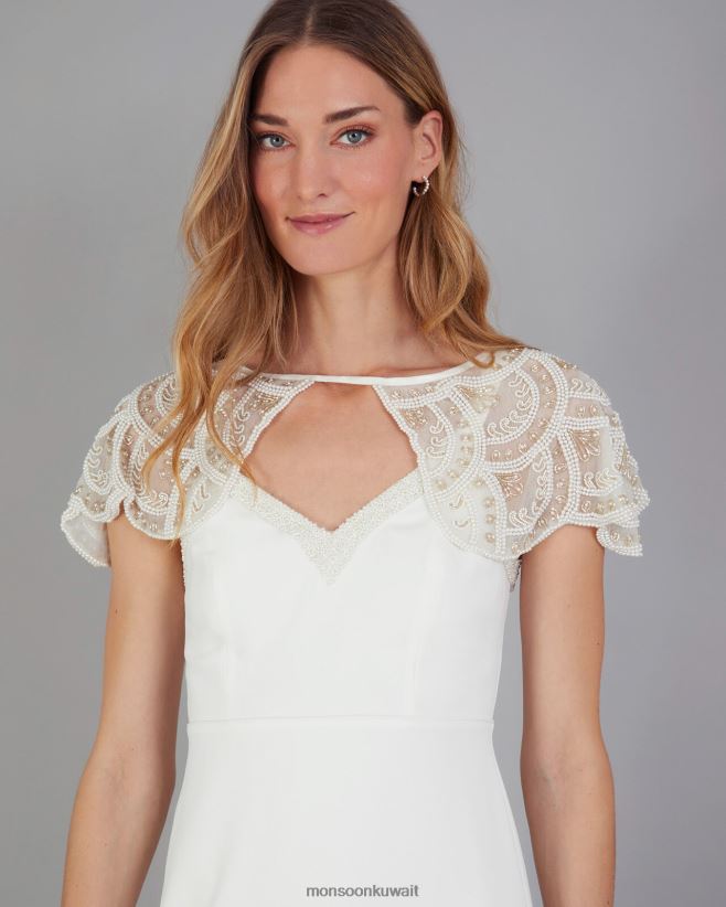 Monsoon معنى - منمق الرأس الكتف الزفاف ملحق عاج Monsoon نحيف N4BV8X1287