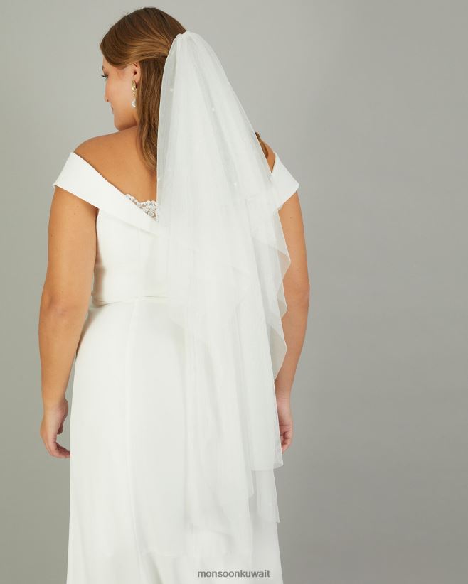 حجاب مزين بزهرة اللؤلؤ ملحق أنيق Monsoon نحيف N4BV8X1296 - Monsoon kuwait online shopping