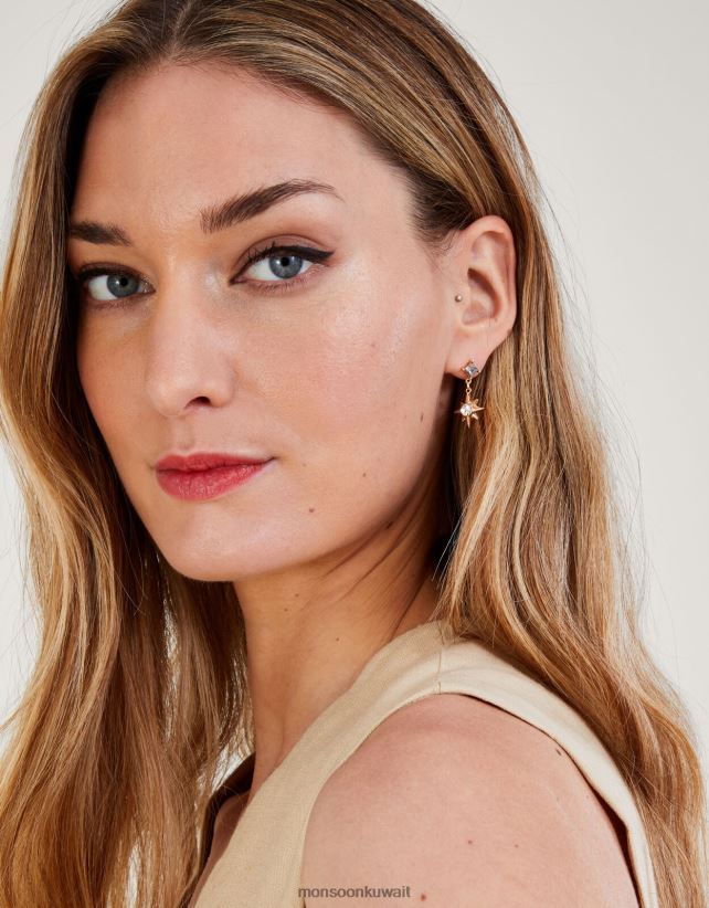 Monsoon accessorize - أقراط متدلية صغيرة على شكل نجمة ملحق أنيق Monsoon نحيف N4BV8X1298