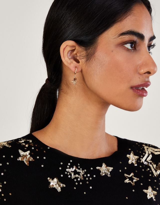 أقراط هوجي هوب على شكل نجمة ملحق موضة Monsoon نحيف N4BV8X1301 - Monsoon children