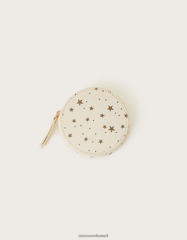 Monsoon UAE - محفظة جلدية مستديرة على شكل نجمة من رقائق الفويل ملحق موضة Monsoon نحيف N4BV8X1305