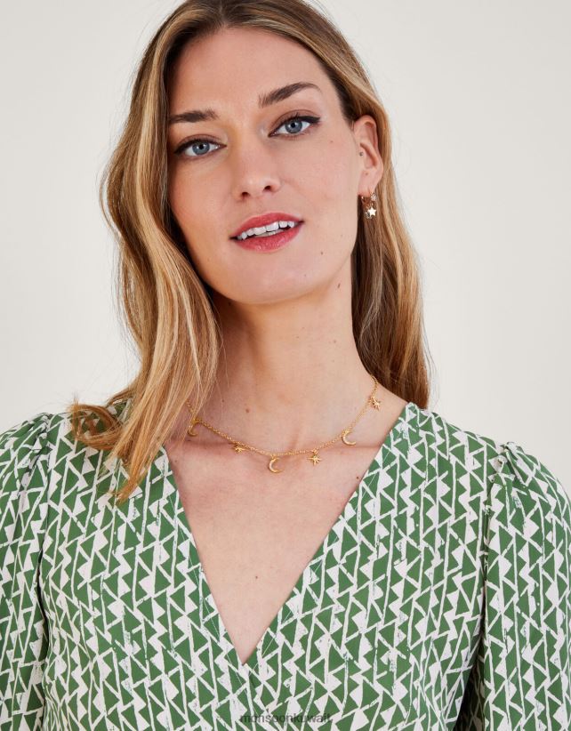 قلادة سحر القمر والنجمة ملحق ذهب Monsoon نحيف N4BV8X1309 - Monsoon kuwait avenues