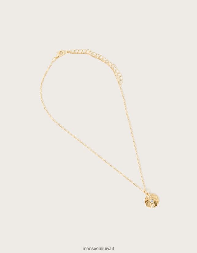 Monsoon UAE - قلادة قلادة القرص ملحق ذهب Monsoon نحيف N4BV8X1340