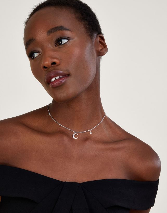 Monsoon UAE - قلادة رقيقة على شكل قمر ونجمة ملحق أنيق Monsoon نحيف N4BV8X1350