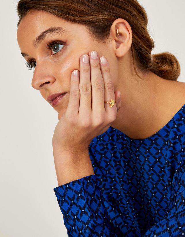 Monsoon Kuwait - حلقة مروحة واحدة ملحق ذهب Monsoon نحيف N4BV8X1372