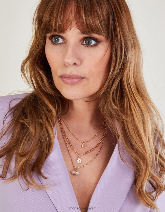 Monsoon Kuwait - قلادة الطبقات الحجرية ملحق حار Monsoon نحيف N4BV8X1387