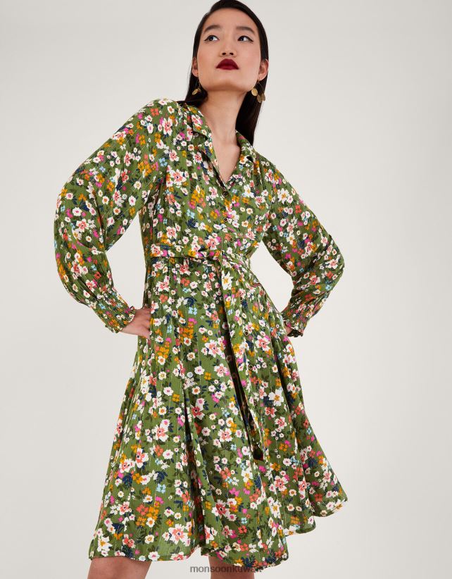 Monsoon accessorize - فستان زهري ديتسي ملابس أخضر Monsoon نحيف N4BV8X14