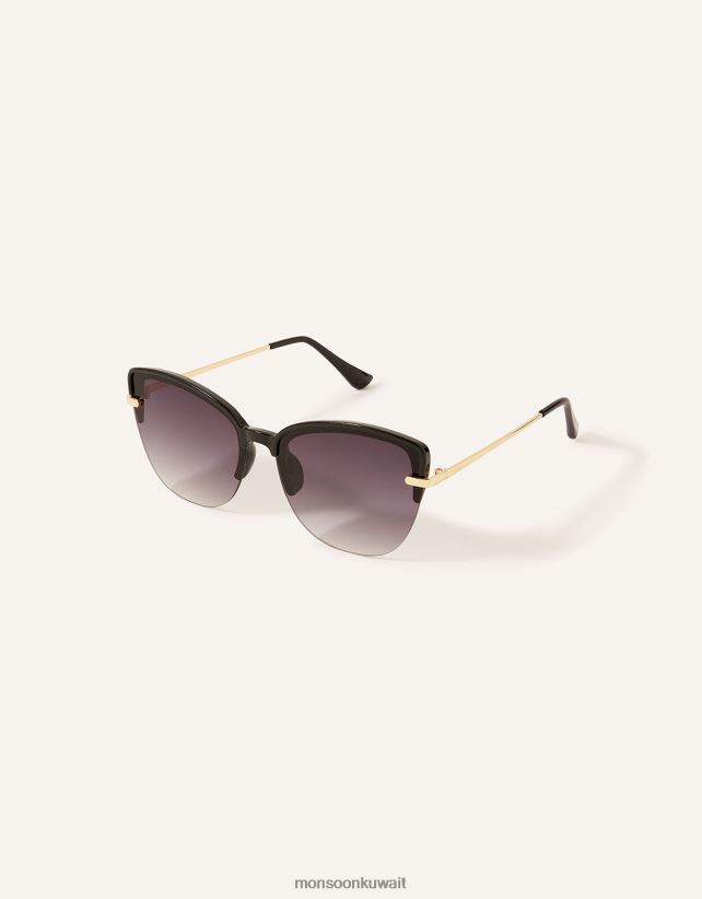 Monsoon معنى - نظارة شمسية كاتي بإطار معدني بدون إطار ملحق أنيق Monsoon نحيف N4BV8X1428