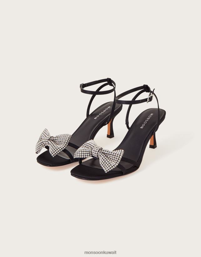 Monsoon UAE - الكعب الماسي القوس هريرة أحذية أسود Monsoon نحيف N4BV8X1460