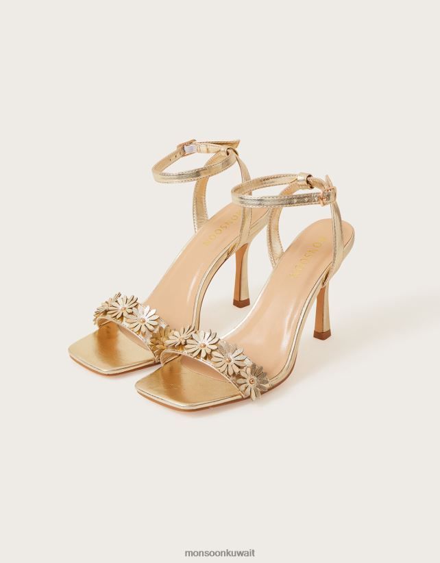الصنادل زهرة معدنية أحذية ذهب Monsoon نحيف N4BV8X1532 - Monsoon kuwait avenues
