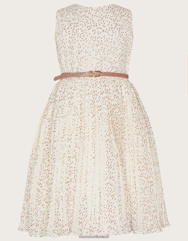 فستان مارلين مطوي ملابس عاج Monsoon بنت N4BV8X1574 - Monsoon online customer service