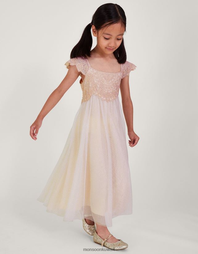 Monsoon accessorize - إستيلا فستان مطرز ملابس لون القرنفل Monsoon بنت N4BV8X1579