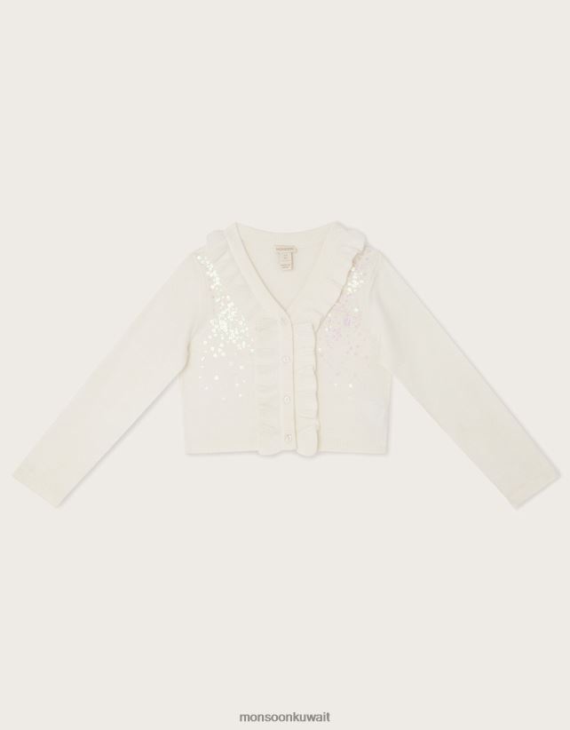 سترة الترتر كشكش ملابس عاج Monsoon بنت N4BV8X1580 - Monsoon kuwait online shopping