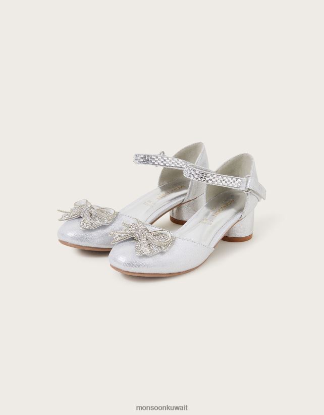 لولا انبهار القوس الكعب من جزأين أحذية فضة Monsoon بنت N4BV8X1605 - Monsoon kuwait avenues