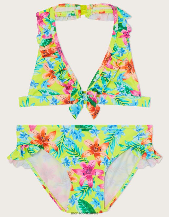 Monsoon UAE - مجموعة بيكيني مثلثة استوائية ملابس الأخضر (الجير) Monsoon بنت N4BV8X1615