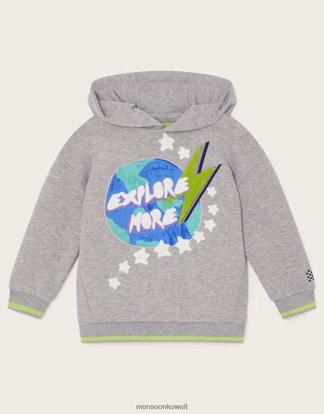 Monsoon accessorize - استكشاف المزيد من هوديي المتضخم ملابس رمادي Monsoon ولد N4BV8X1661