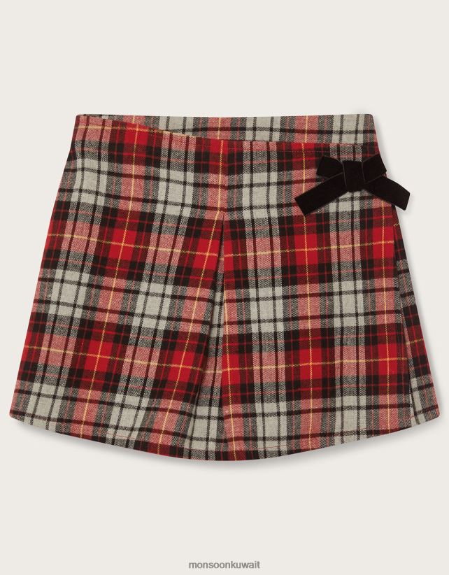 Monsoon Kuwait - تنورة مربعة ملفوفة ملابس أحمر Monsoon بنت N4BV8X1685