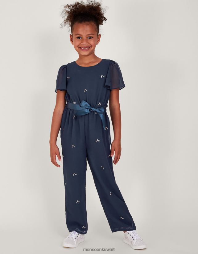 Monsoon Kuwait - بذلة حفلة متناثرة بالترتر ملابس الأزرق الداكن) Monsoon بنت N4BV8X1696