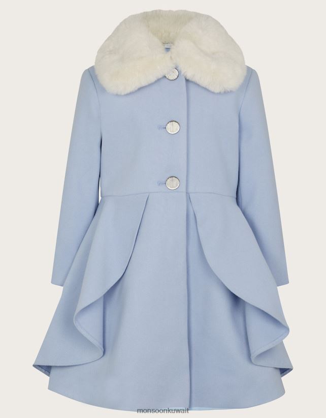 معطف ذكي ملتف ملابس الأزرق (الأزرق الشاحب) Monsoon بنت N4BV8X1708 - Monsoon kuwait online shopping