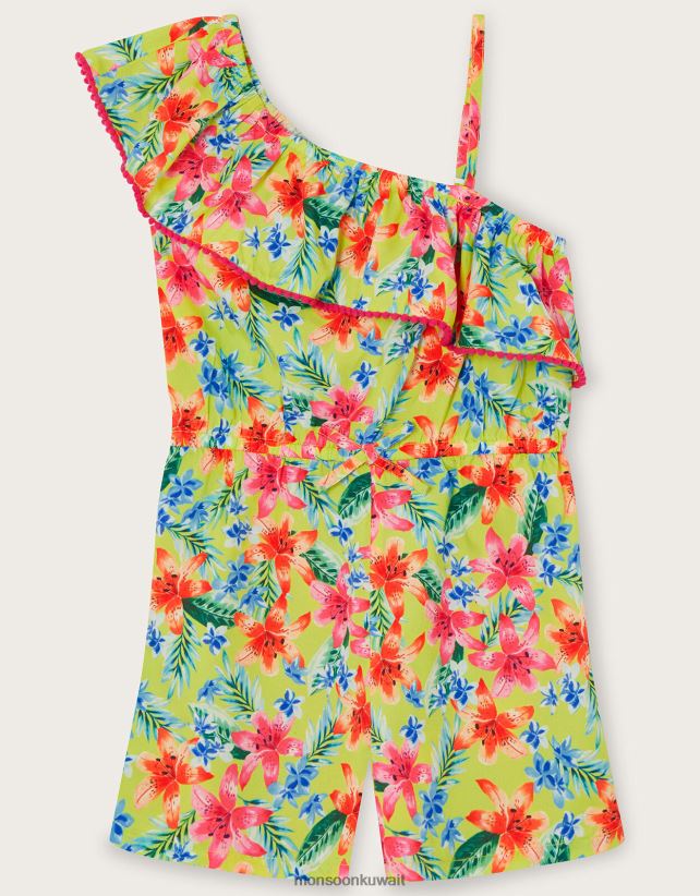 بدلة لعب استوائية بكتف واحد ملابس الأخضر (الجير) Monsoon بنت N4BV8X1717 - Monsoon online customer service