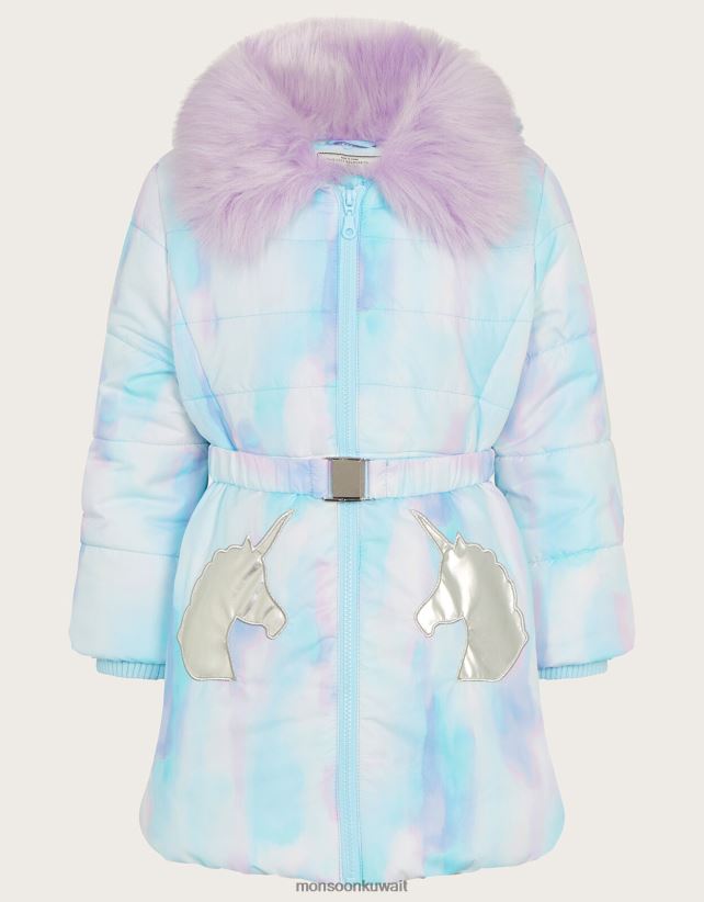 Monsoon محل - معطف مبطن بألوان مائية يونيكورن ملابس عاج Monsoon بنت N4BV8X1729