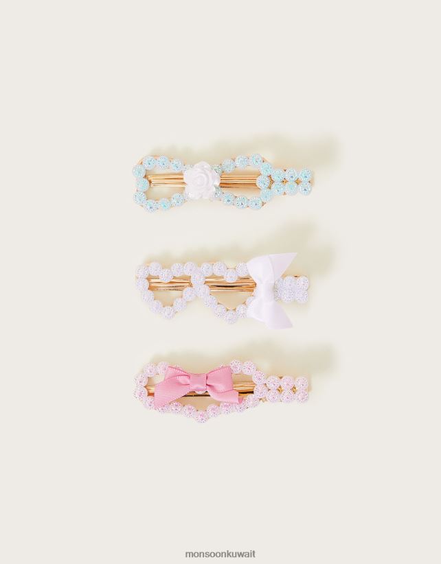 Monsoon Kuwait - مجموعة مقاطع انبهار رائعة من ثلاثة ملحق أنيق Monsoon بنت N4BV8X1755