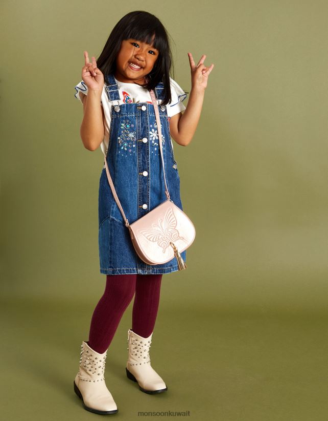 فستان من الدنيم مزين بالأحجار الكريمة ملابس أزرق Monsoon بنت N4BV8X1758 - Monsoon online customer service