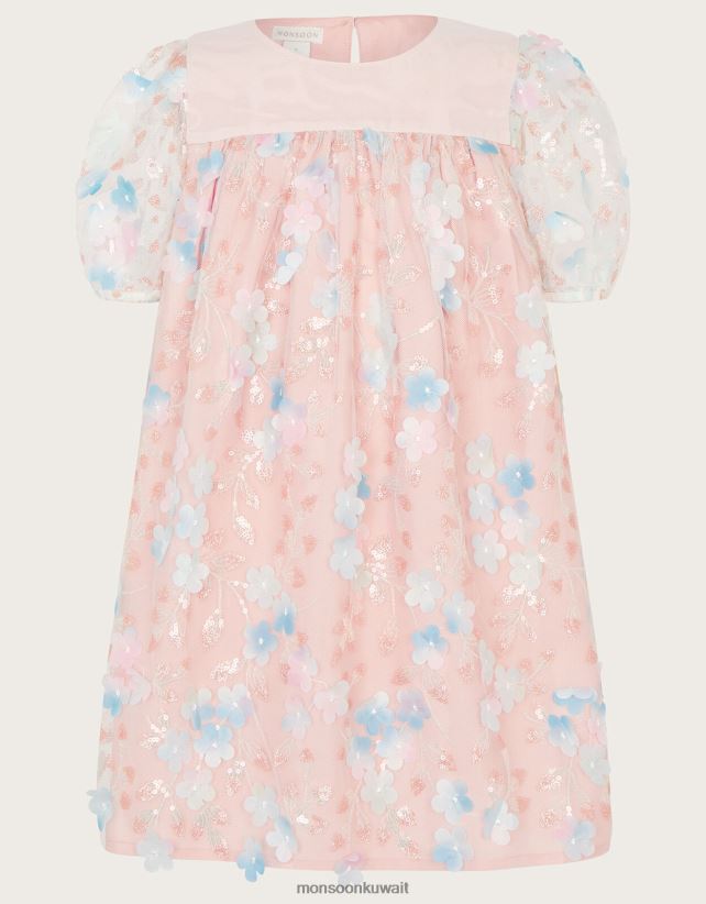 فستان ديسكو زهرة ترابيز ملابس الوردي (الوردي الشاحب) Monsoon بنت N4BV8X1776 - Monsoon kuwait avenues