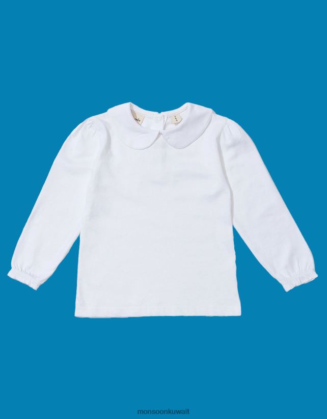 Monsoon UAE - دنغري منقط بياقة بيتر بان ملابس أبيض Monsoon أطفال N4BV8X1779