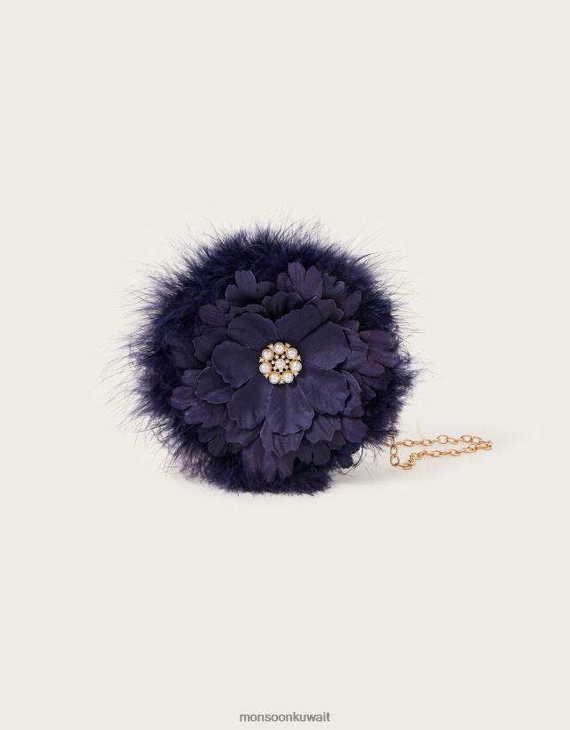 حقيبة مستديرة من ريش الزهور من لورالي ملحق أنيق Monsoon بنت N4BV8X1791 - Monsoon children