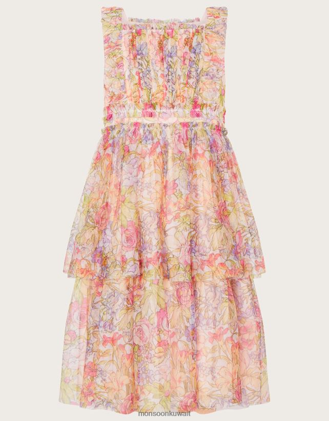 Monsoon UAE - فستان تول بطبعة زهور ملابس متعدد Monsoon بنت N4BV8X1828