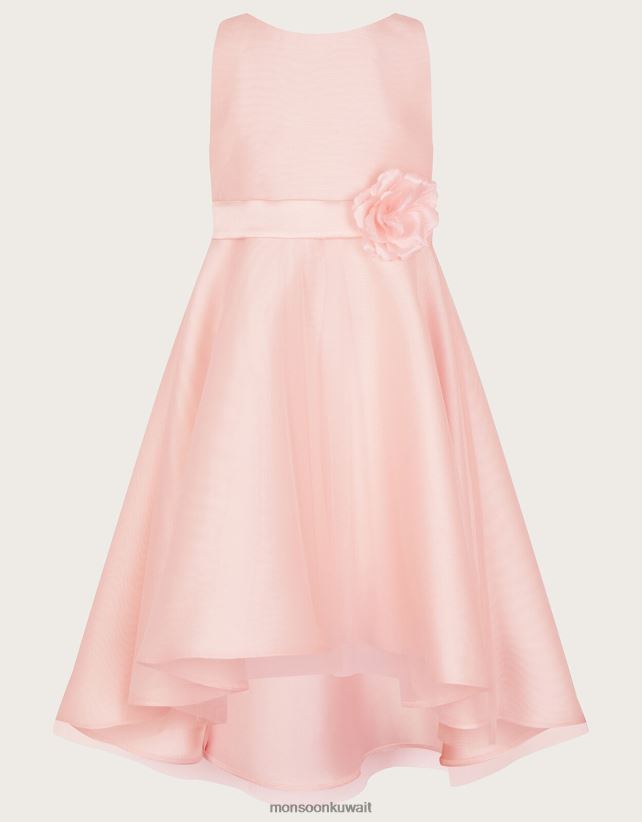 مسك الروم فستان وصيفة الشرف عالية ومنخفضة ملابس لون القرنفل Monsoon بنت N4BV8X1870 - Monsoon children