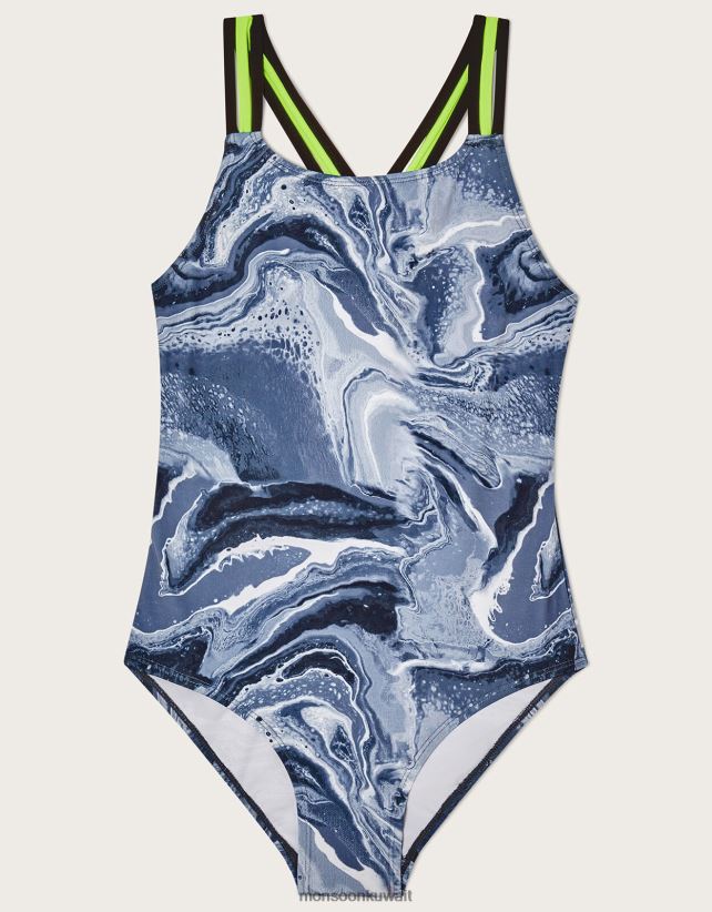 Monsoon معنى - ملابس السباحة حزام الرخام ملابس أسود Monsoon بنت N4BV8X1892