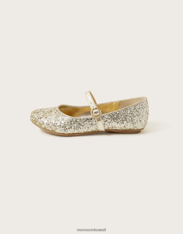 أحذية راقصة الباليه ستاردست أحذية ذهب Monsoon بنت N4BV8X1897 - Monsoon kuwait avenues