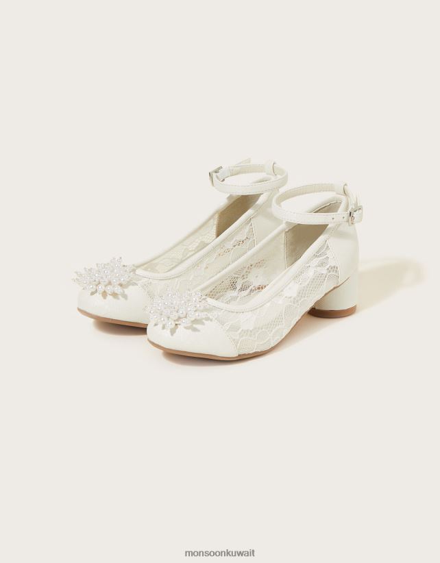 Monsoon UAE - كعب الأميرة الكريستال أحذية عاج Monsoon بنت N4BV8X1898