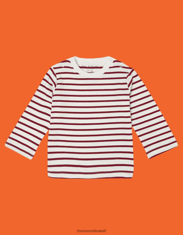 Monsoon accessorize - قطعة علوية مخططة من قماش روبن بريتون منقط ملابس متعدد Monsoon أطفال N4BV8X1900