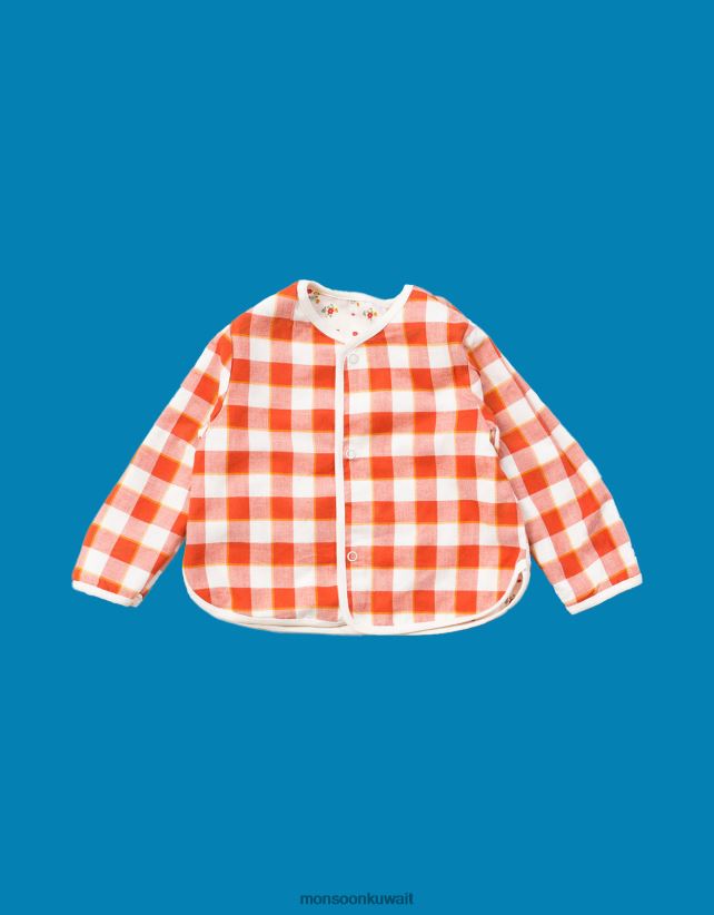 سترة ذات وجهين من زهور الربيع ذات الجذور الخضراء الصغيرة ملابس أحمر Monsoon أطفال N4BV8X1903 - Monsoon online customer service