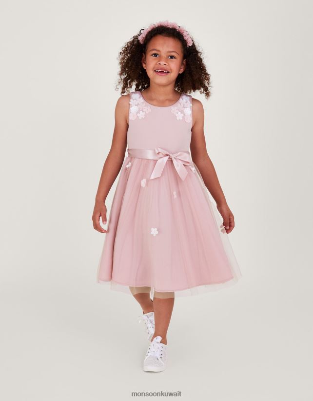 Monsoon معنى - ليلى فستان غوص ثلاثي الأبعاد ملابس لون القرنفل Monsoon بنت N4BV8X1937