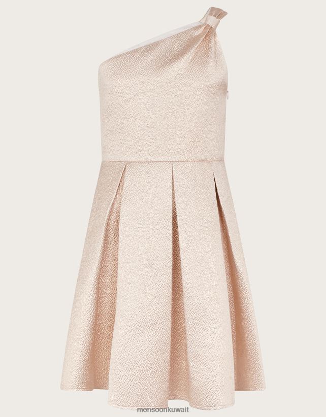 فستان جاكار بكتف واحد ملابس ذهب Monsoon بنت N4BV8X1946 - Monsoon kuwait online shopping