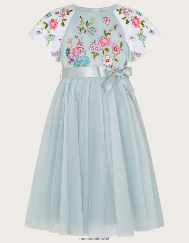 Monsoon Kuwait - فستان بأكمام كيب مطرز من إيمزي ملابس أخضر Monsoon بنت N4BV8X1975